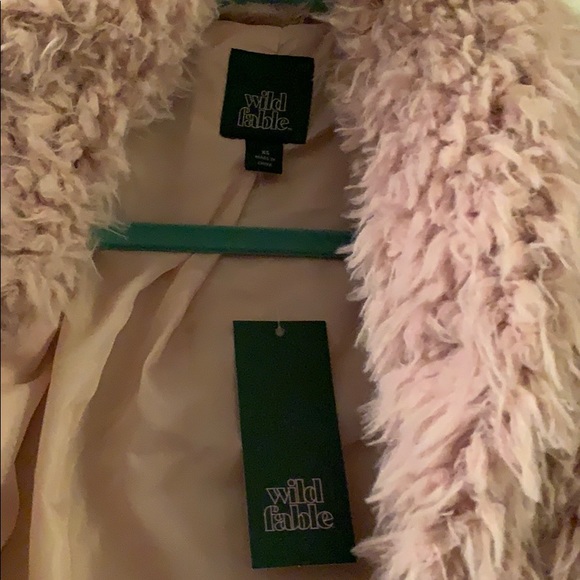 Wild Fable Teddy Coat Pink XS NWT - Picture 2 of 2